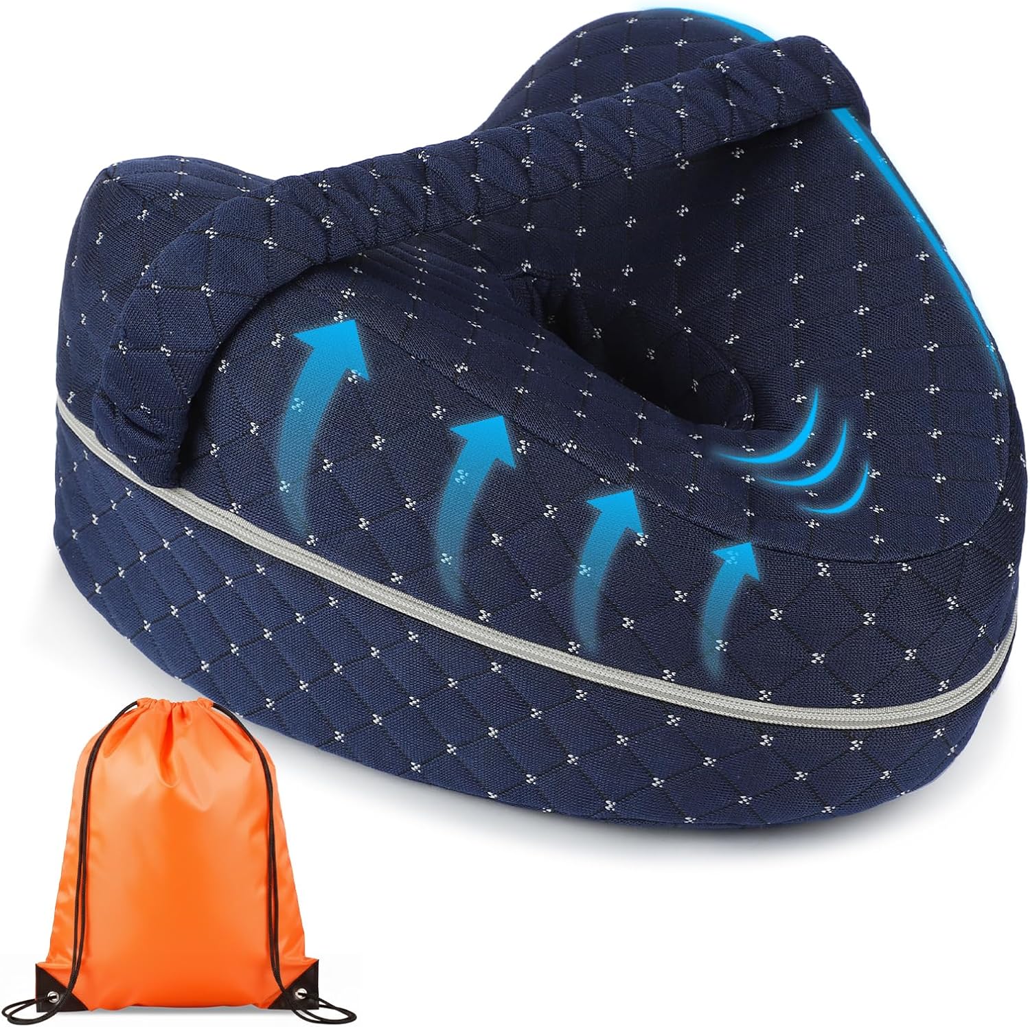 Revoget Alignment Pillow for Side Sleepers, Relieve Leg Pain & Sciatica 2026 New Knee Pillow for Side Sleepers, Hips Buttocks Back Sciatica Relief Pillow with Adjustable Strap (Star Blue)