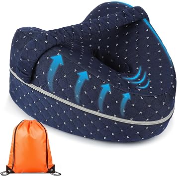 Revoget Alignment Pillow for Side Sleepers, Relieve Leg Pain & Sciatica 2026 New Knee Pillow for Side Sleepers, Hips Buttocks Back Sciatica Relief Pillow with Adjustable Strap Star Blue