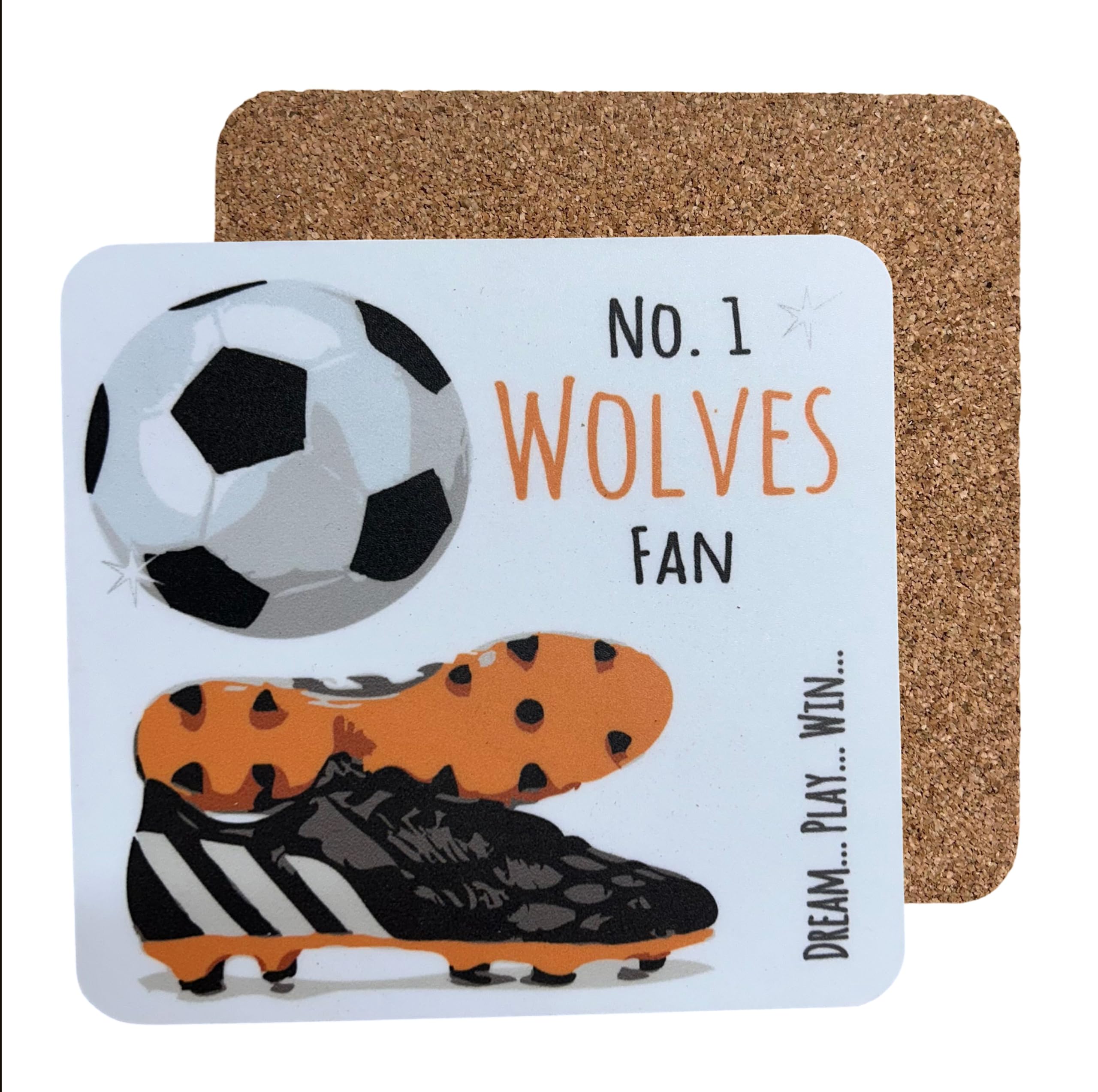 Wolves Wolverhampton Wanderes FC Football Club Fan - COASTER DRINK MAT - by WHITE COTTON CARDS (C-FN66)