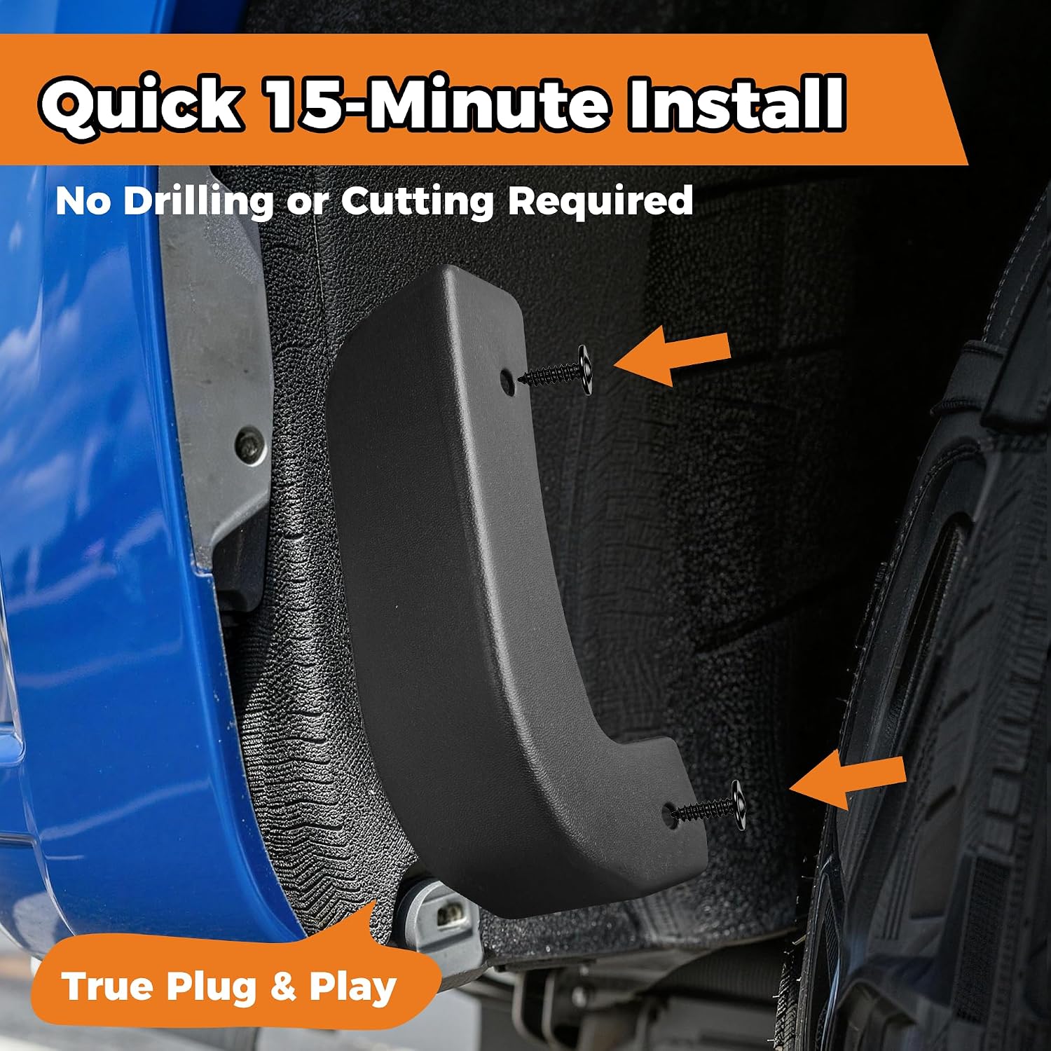 4 PCS Mud Flap Delete Kit for Chevy Silverado 2019-2026 - Sleek Mud Guard Replacement Accessories - Front and Rear No-Drilling Mudguards Set - Compatible with Chevrolet Silverado 1500