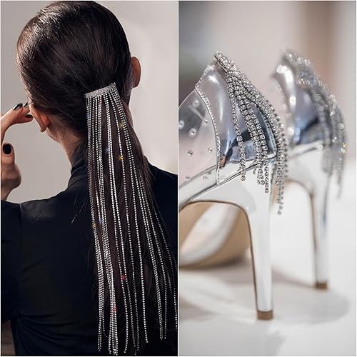 Miniatura 6 de uxcell Cadena de diamantes de imitación de cristal de 11 yardas, 0.079 pulgadas (0.079 in) para coser y cerrar la cadena para manualidades, joyas,