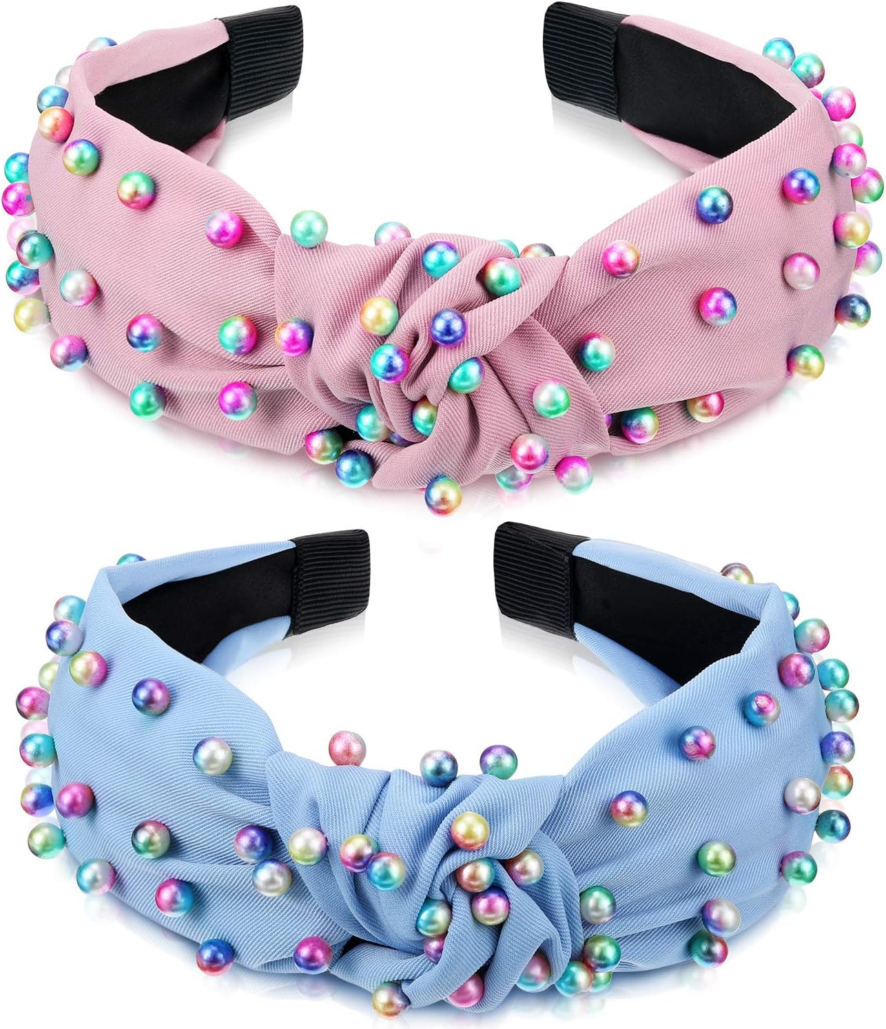 WILLBOND 2 Pieces Headbands for Women Knotted Girls