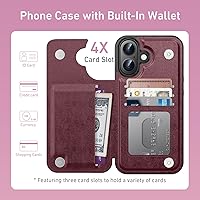 Vista 452 de LETO para iPhone 15 Pro Funda tipo cartera - Tapa tipo folio con patada - Diseños de moda - Tarjetero - Funda protectora para mujeres y niñas - 6.1