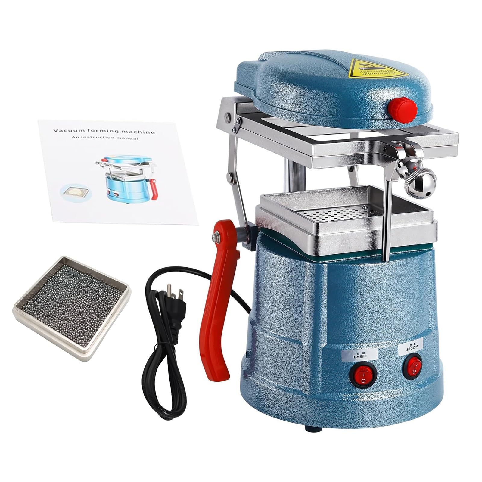 Apparecchio Stampaggio Dentale Sottovuoto 1000W/Macchina Termoformatrice/Acciaio Inossidabile/Sistema Riscaldamento Uniforme/Produzione Bite Laboratorio