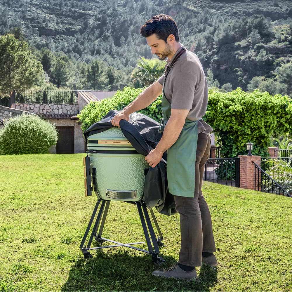 Cecotec Attrezzi per Barbecue Acciaio Inox, Set Utensili Barbecue DragonPack 6600 M, Versatilità e Comfort con Pinze, Raccoglicenere ed Espansore Griglia per Maggiore Capacità e Precisione