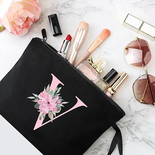 Vista 565 de Vavabox A-Z - Bolsa de maquillaje personalizada, regalos de cumpleaños para mujeres y madres, regalos para mejores amigas, bolsa de cosméticos