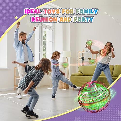 Miniatura 7 de Uranhub Juguete de bola de orbe volador 2023, giratorio de orbe flotante, órbita de dron de mano, Spinner volador con trucos infinitos, juguetes