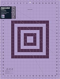 Fiskars Self Healing Cutting Mat with Grid for Sewing, Quilting, and Crafts - 18" x 24 Grid Lilac/Mountain Haze