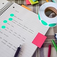 Vista 25 de PARLAIM 6 Rolls 6000PCS 3/4" Round Circle Color-Code Dot Stickers, 6 Color Style Colorful Coding Label Sticker for Home Office Classroom
