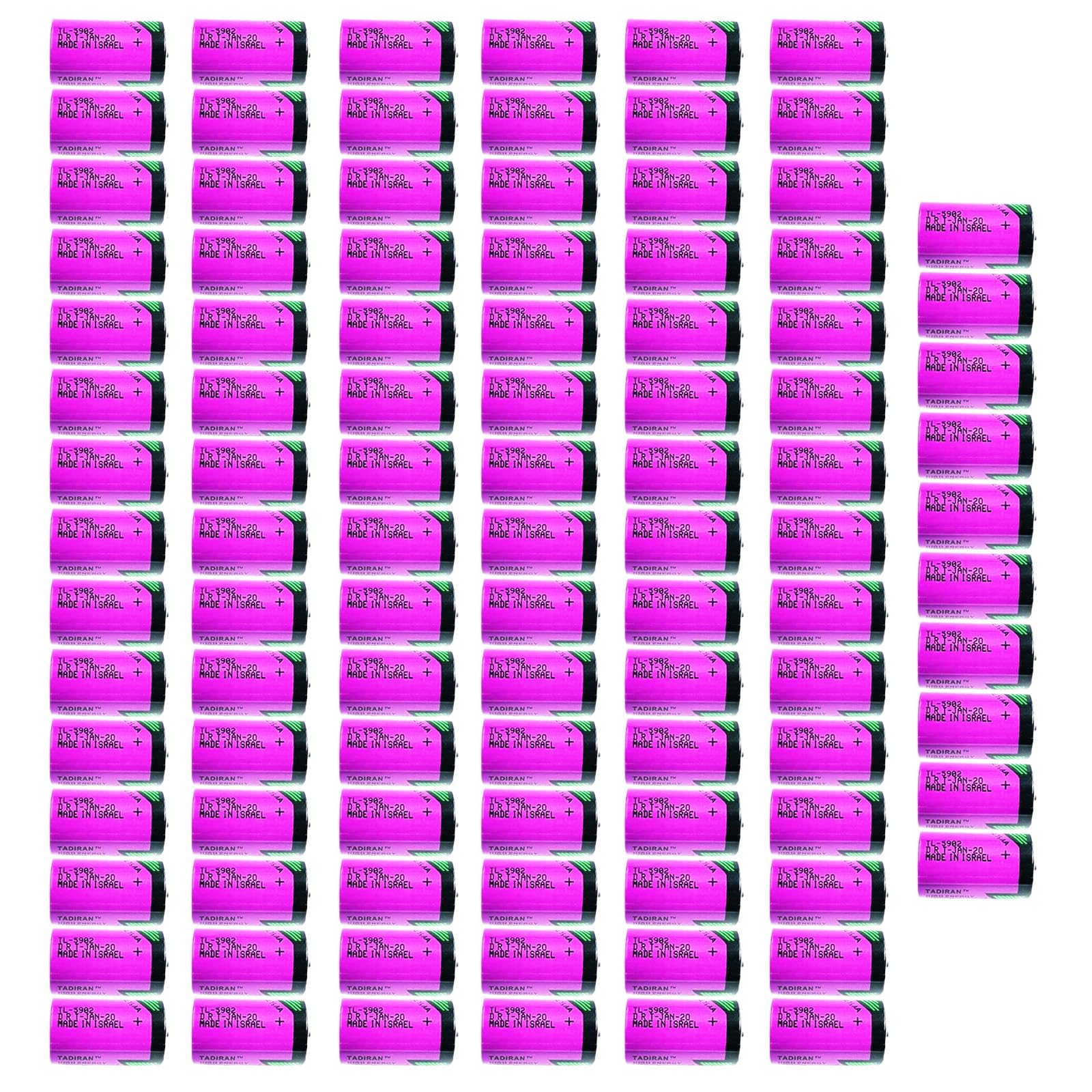 100-Pack TL-5902 Battery 3 6V 1200mAh 1 2AA Non-Rechargeable PLC Lithium Battery for TL-5902 S TL-2150 S ER14250