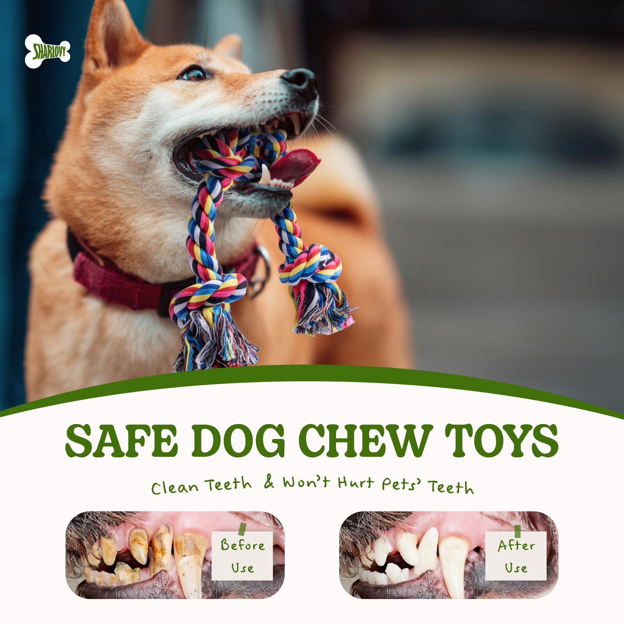 SHARLOVY 2 Pack Puppy Teething Toys - Image 3