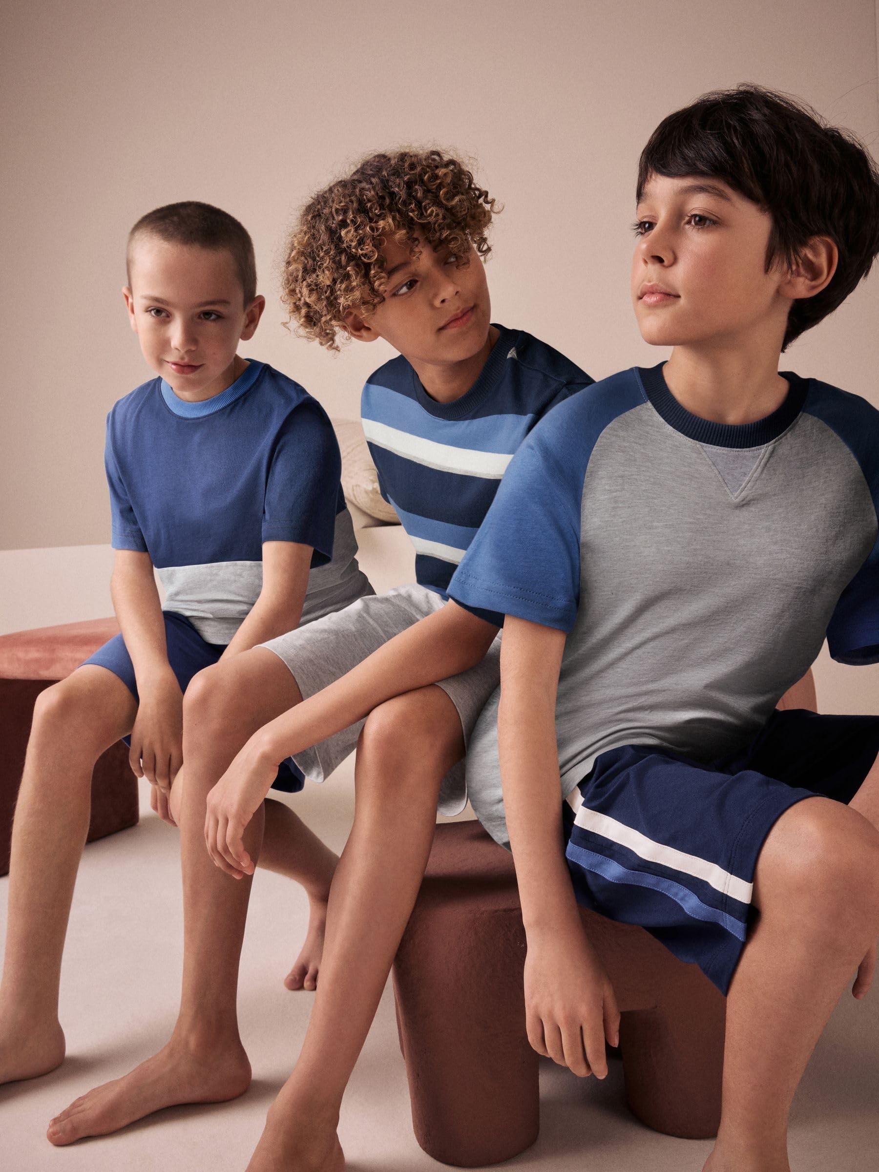 NEXT Garçon Pyjamas Short 100% Coton, Lot de 3