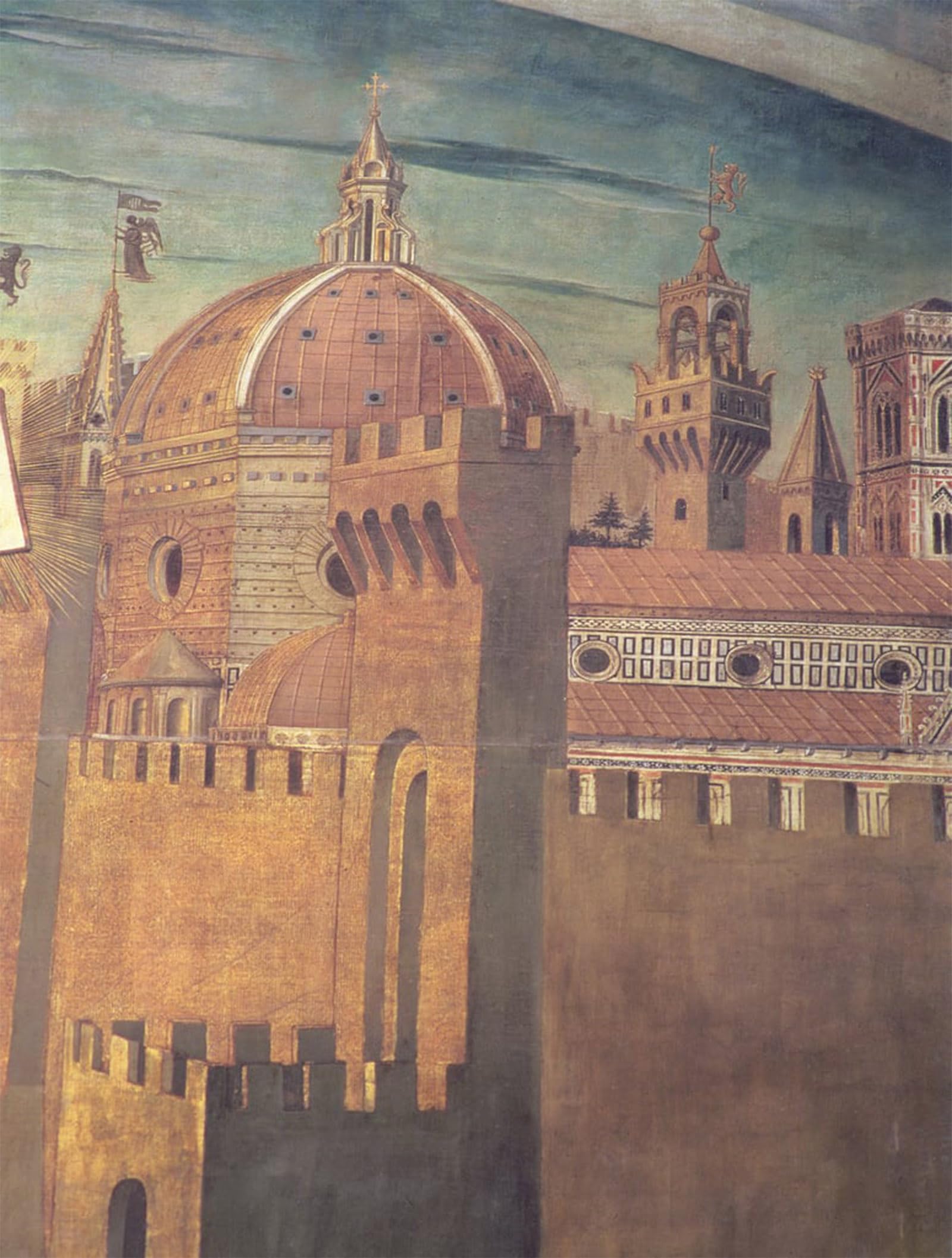 SERENDIPITP Vintage Wall Art Canvas Nordic Poster Canvas Print Picture Detail Depicting Florence Cathedral by Domenico Di o Wall Art Poster for Home Decor 60x90cm