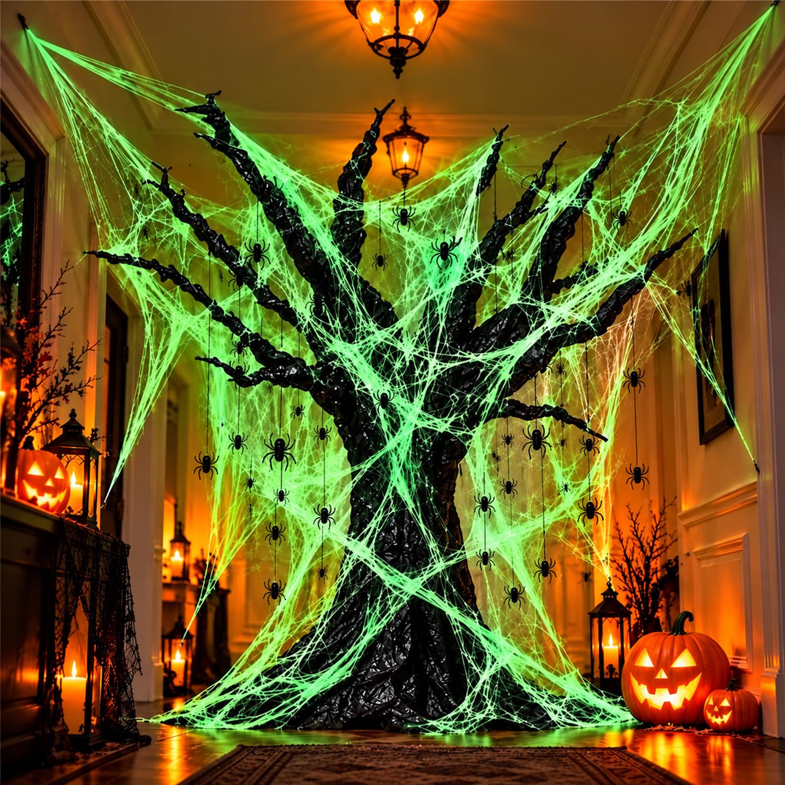Tableau d'affichage 3D pour Halloween - Décoration phosphorescente en toile