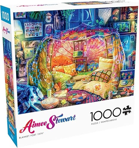 Buffalo Games - Aimee Stewart - Blanket Fort 1979-Rompecabezas de 1000 piezas para adultos - Rompecabezas desafiante perfecto para noches de juego -