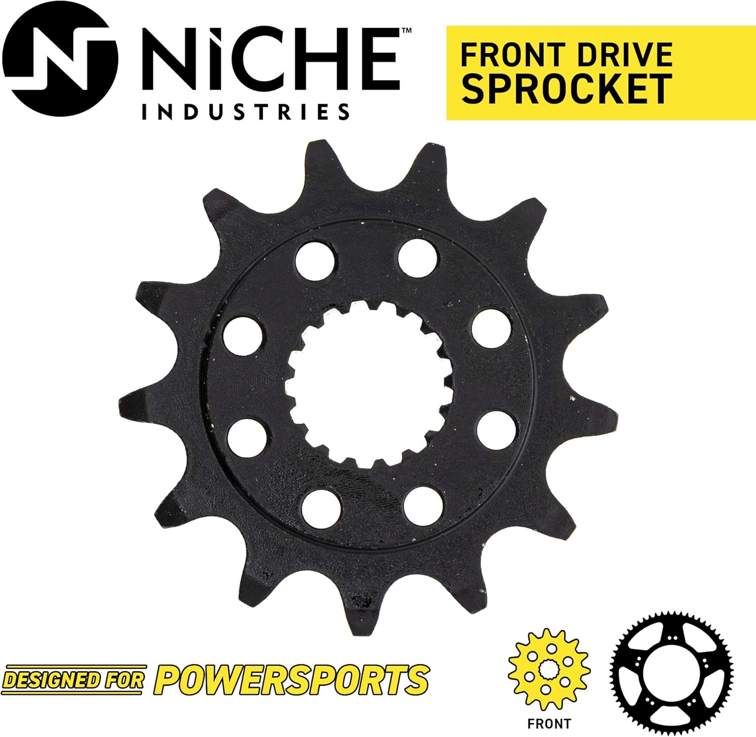 NICHE Drive Sprocket Chain Combo for Honda CRF450R CRF450RX Front 13 Rear 48 Tooth 520V-X X-Ring 116 Links