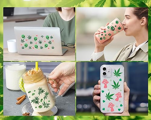 Miniatura 9 de Rngmsi Envoltura de taza UV DTF  8 hojas de girasol UV DTF envolturas de taza para 16 oz flores mariposa coche UV DTF calcomanías impermeables