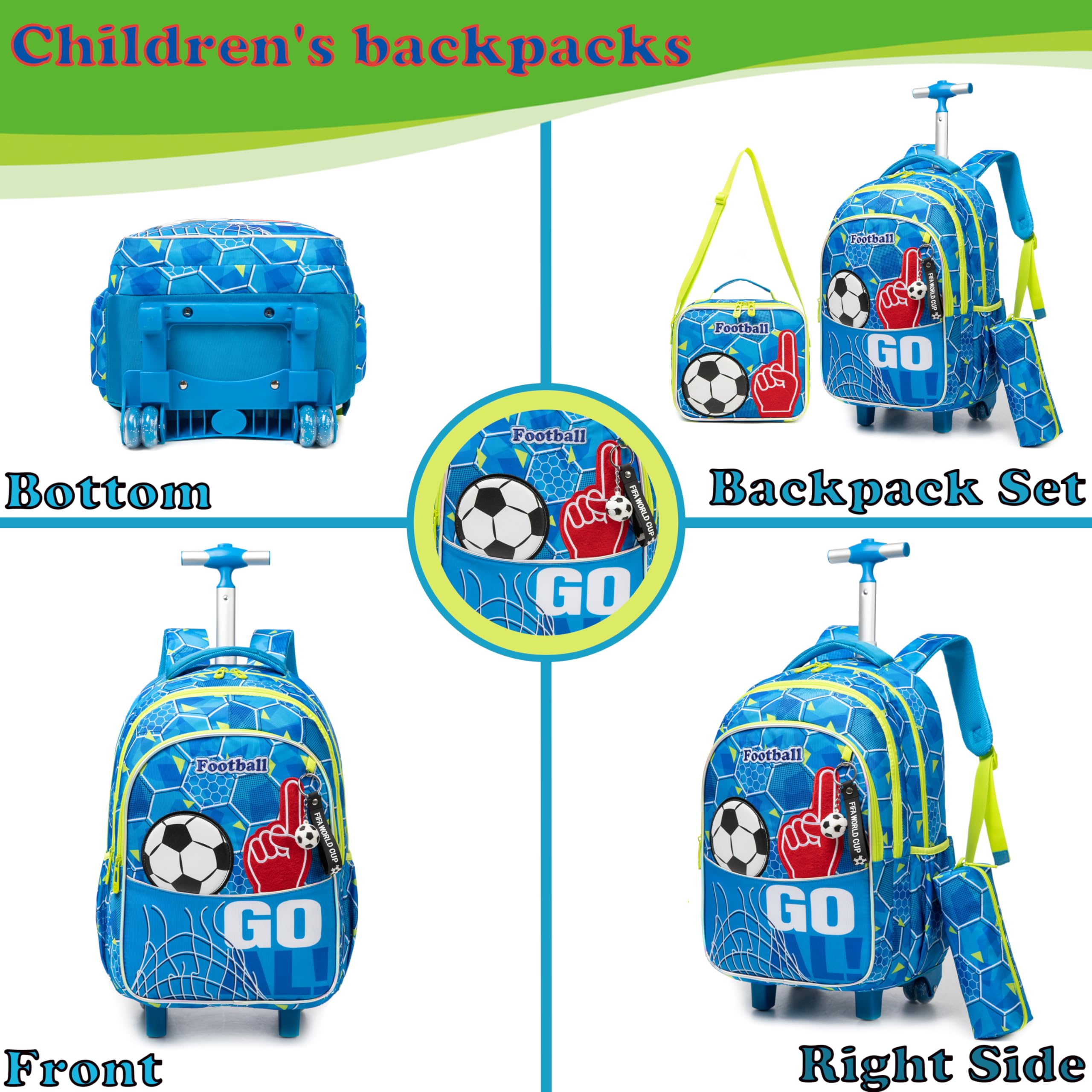 Mochilas Escolares con Ruedas Carro Niño 17" Mochila Chicos Escolar