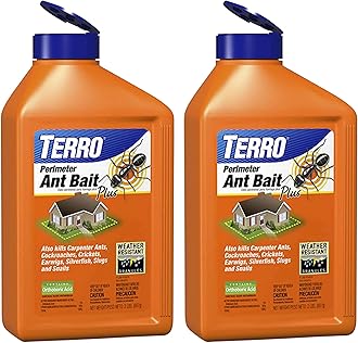 T2600 Perimeter Outdoor Ant Bait Plus - Attracts and Kills Carpenter Ants, Roaches, Crickets, Earwigs, Silverfish, Slugs and Snails - 2 Pack, 4Lbs