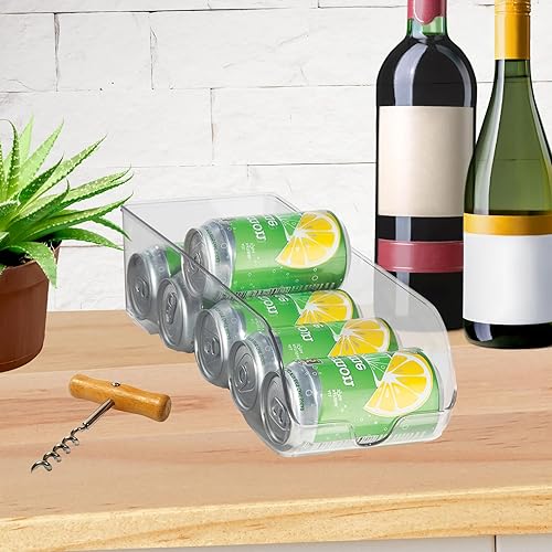 Miniatura 5 de OGGI Soporte para latas de soda, capacidad para 9 latas (14 x 5.5 x 4 pulgadas), ideal para organización de cocina, almacenamiento de despensa,