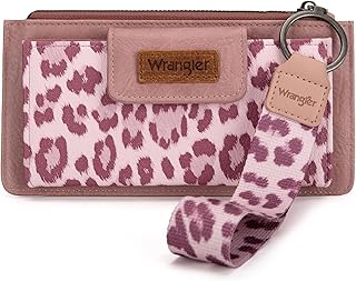 Montana West X Wrangler Wallet for Women Ladies Female Card Cases & Money Organizers Wristlet with Wallet Large Clutch with Coin Purse Smooth Zipper and Rfid Lining WG179-W013PK