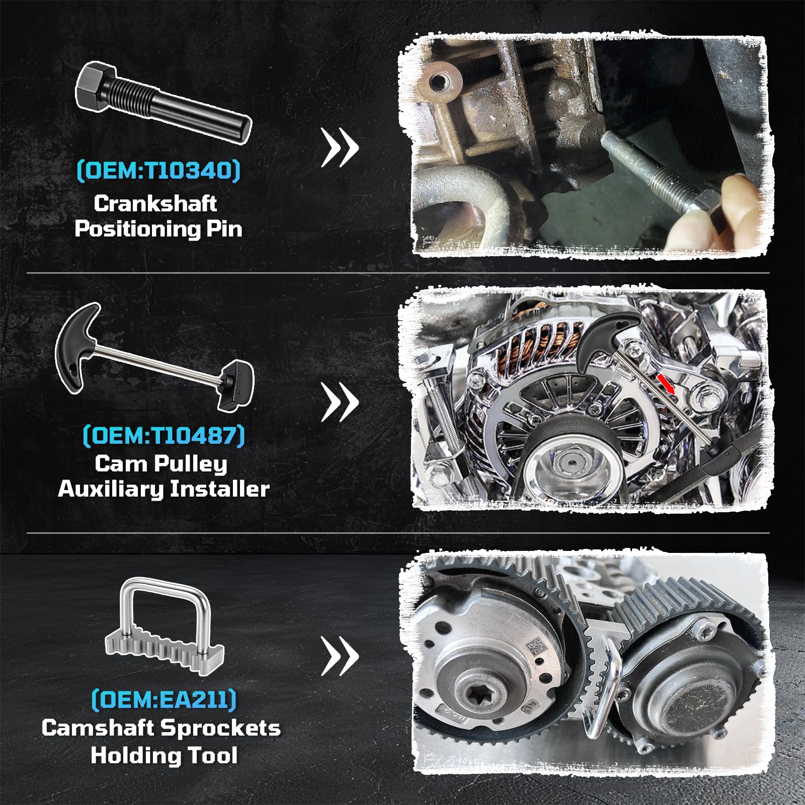 11tlg Zahnriemen Werkzeug für VAG EA211 Motor 1.0 1.2 1.4 1.6L TSI TFSI FSI