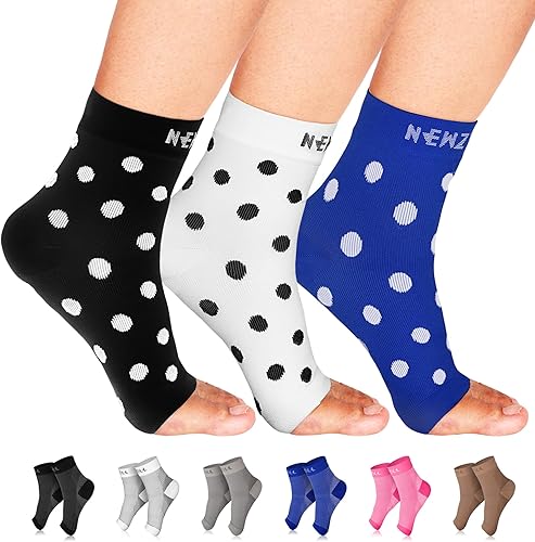 Miniatura 17 de NEWZILL calcetines de fascitis plantar con soporte de arco, manga de compresión de cuidado de pies 24/7, alivia la hinchazón y espolones de talón