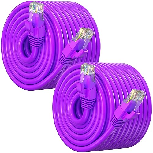 Miniatura 21 de Maximm Cable Ethernet Cat 6 de 30 pies (paquete de 2) – Cable LAN de alta velocidad, cable de Internet, cable de conexión y cable de red – UTP, 10