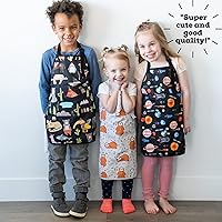Vista 8 de Kids Aprons for Girls and Boys, Toddler Apron with Pocket for Painting, Cooking, Baking, Gardening and Crafts