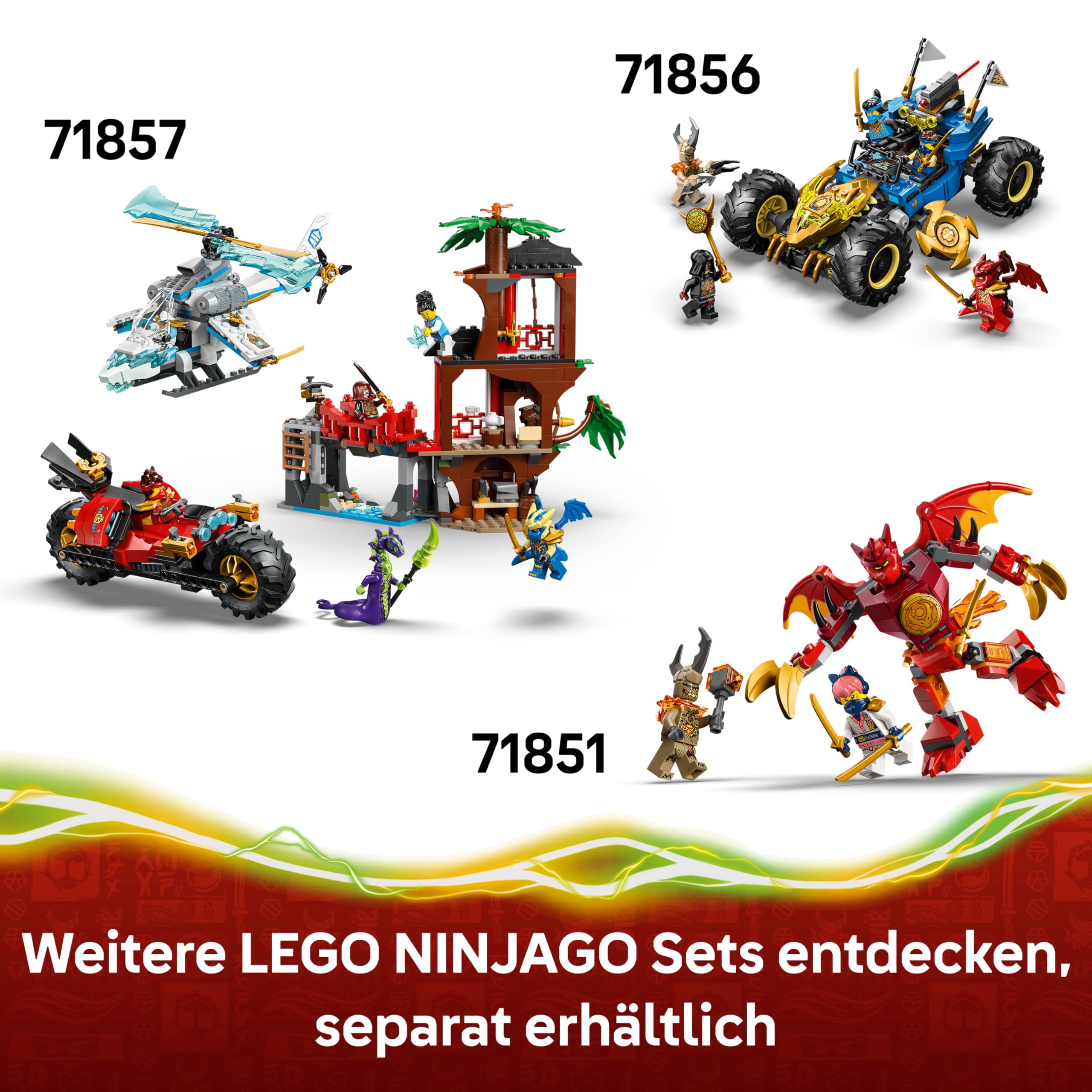 LEGO NINJAGO Der Drache des Lebens - Ninja Spielzeug mit Drachenfigur, Mini Monster Mech, 8 Minifiguren und Schwertern - Kreatives Geschenk für Jungen und Mädchen ab 8 Jahren und Fans - 71859