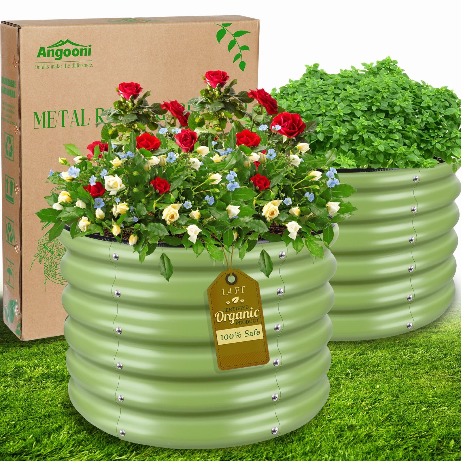 Camas de jardín elevadas de metal profundo para cultivo eficiente