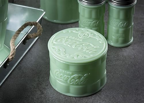 Miniatura 10 de Tablecraft Coca-Cola - Vertedor de Azúcar de Jadeíta 3.25 x 3.25 x 5", color verde