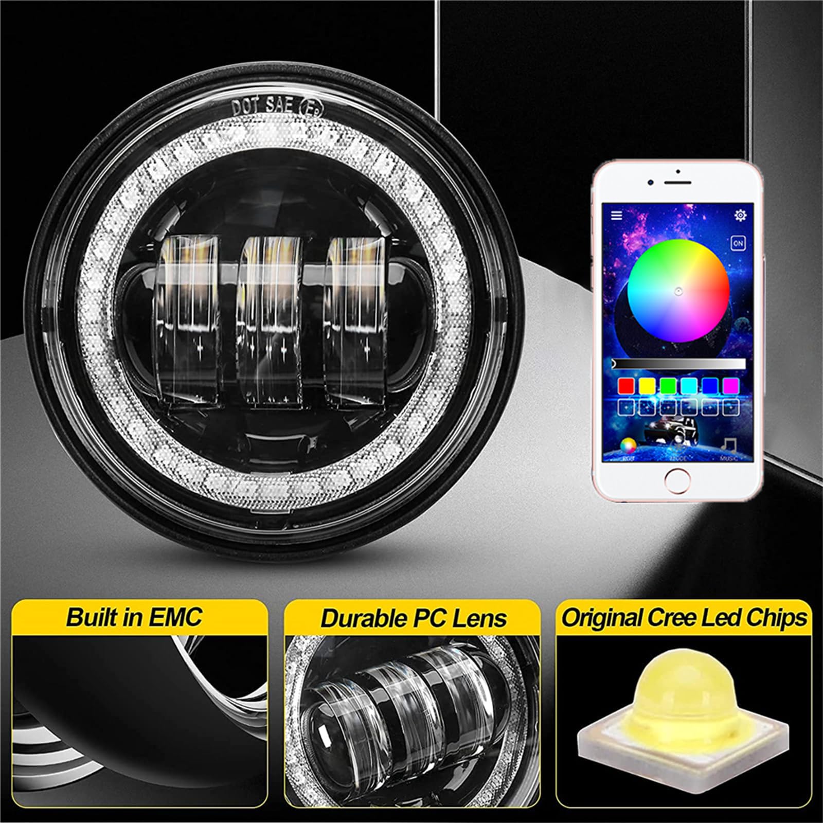 カラマ 　RGB LED ヘッドライト Amazon | VLAND RGB LEDヘッドライト シボレー カマロ 2014 2015