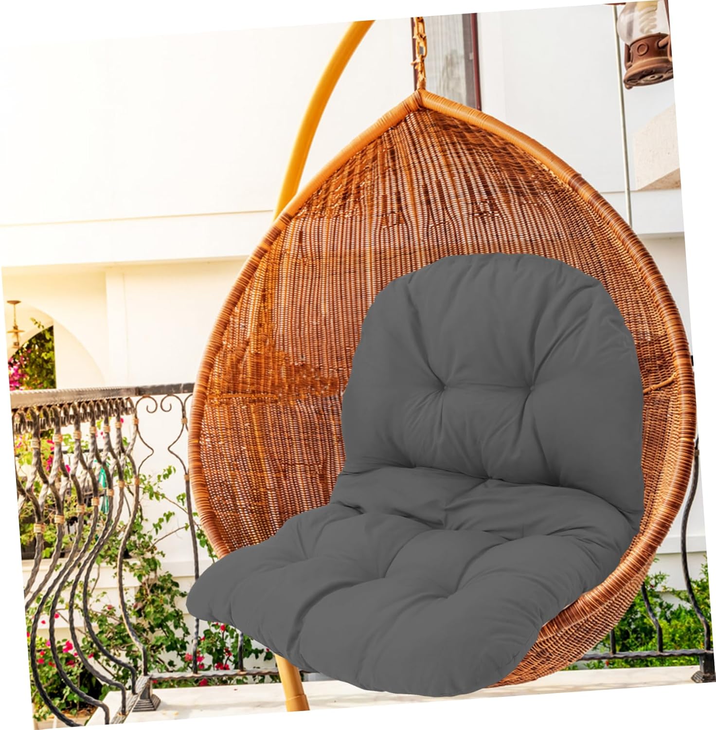 Patio Swing Cushion Replacement for Hanging Chairs Comfortable and Breathable Garden Seat Pad for Outdoor Use Deep Design for