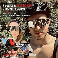 X-TIGER Polarizált Kerékpáros Napszemüveg 5 Cserélhető Lencsével - TR90 Keret, UV400 Védelem, Férfi-Női Sport Szemüveg Biciklizéshez, Sízésh 2