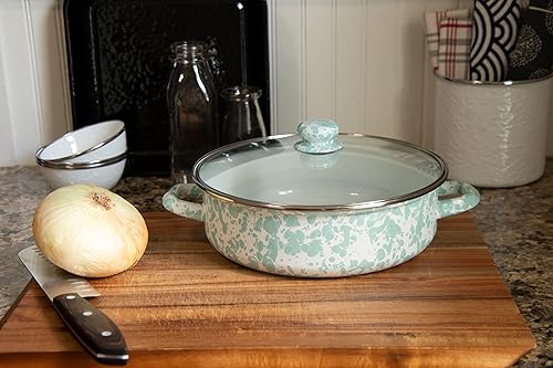 Miniatura 8 de Golden Rabbit Esmalte - Patrón rojo sólido - Sartén para saltear de 3 cuartos