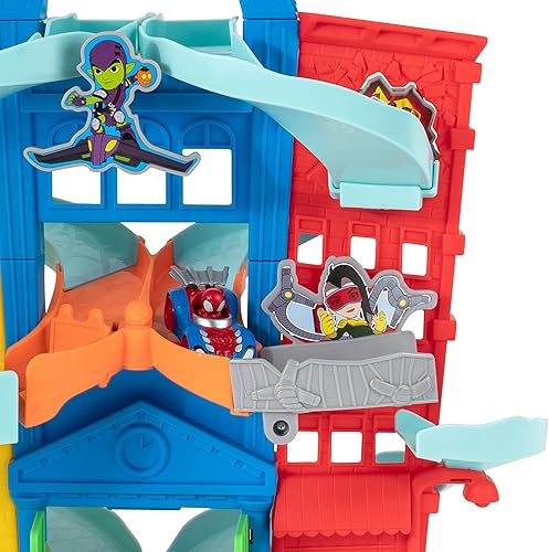 Miniatura 6 de Marvel Spidey y Sus Increíbles Amigos Juego de Pista de la Ciudad - Juego de 24 Pulgadas con Dos Vehículos Exclusivos de 3 Pulgadas