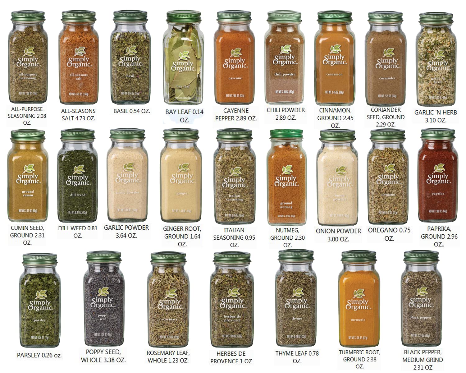 Buy Simply s, Spices and Seasonings Set Variety of 25 Gourmet Spices