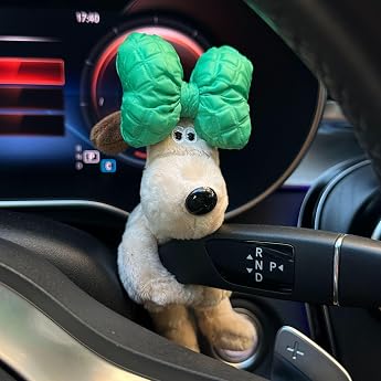 Wiper Turn Signal Lever Shift Knob Decoration Cute Dog Column Shift Decoration Pendant Companion Car Doll Car Interior Accessories Gourmit, Green