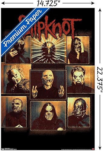 Miniatura 67 de Trends International Slipknot - Póster de pared a prueba de balas, 34 pulgadas de largo x 22.4 W, paquete de póster y clip prémium Paquete de póster