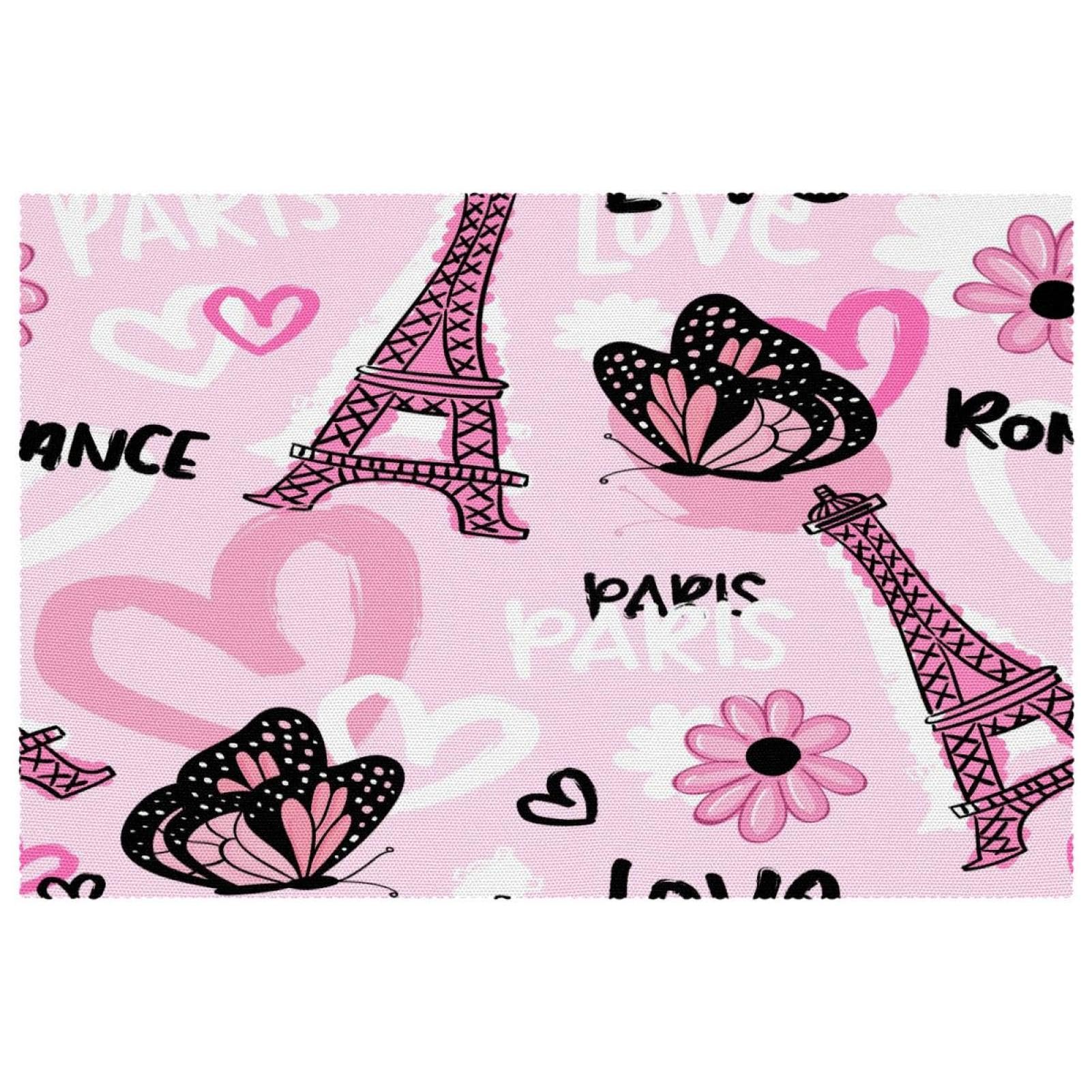 Set de table en tissu Oxford Tour Eiffel lavable x4