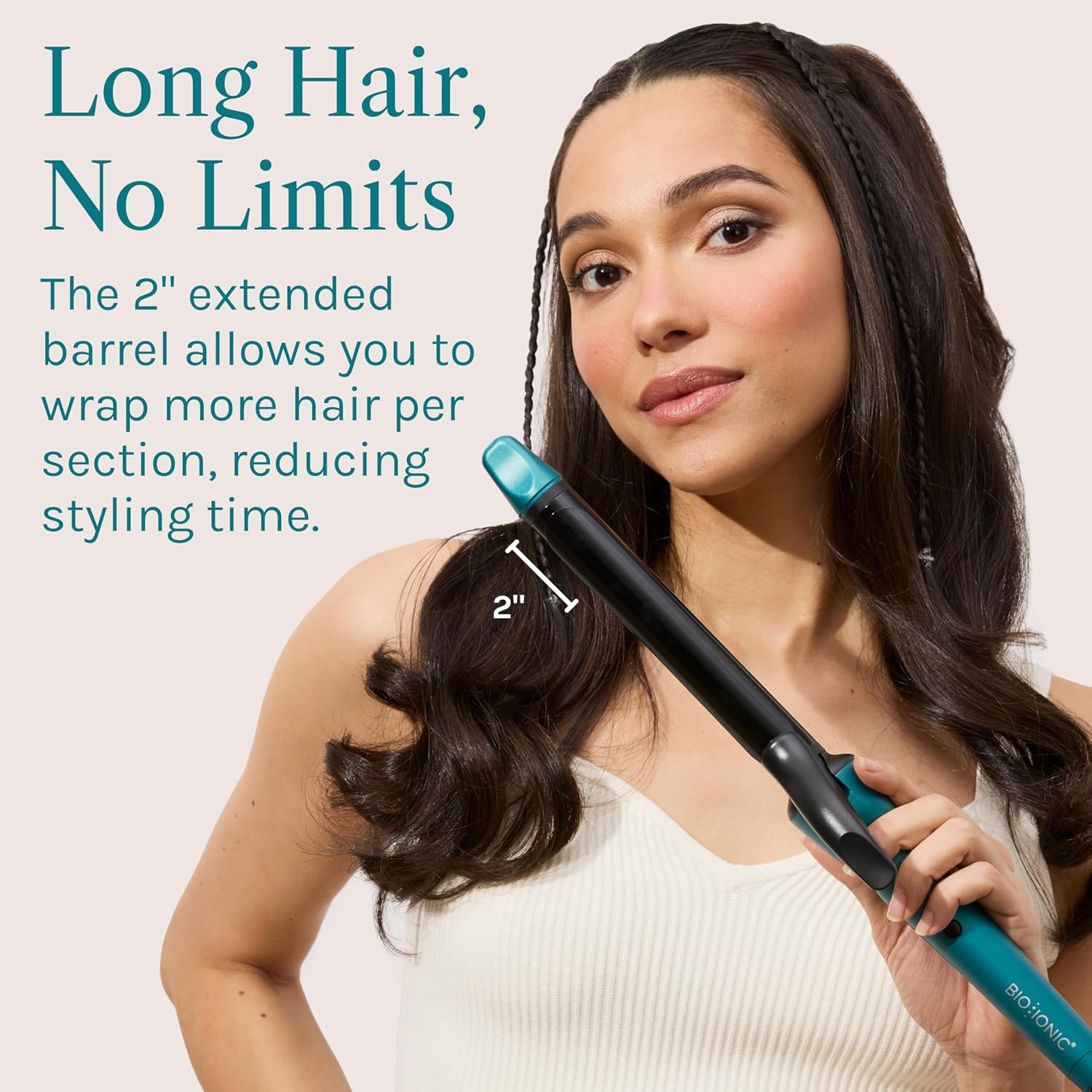 Bio Ionic Long Barrel Curling Iron with Moisture Heat Technology & NanoIonic MX Versatile Curling Wand - Multiple Barrel Sizes for Tight, Classic, Loose & Soft Curls