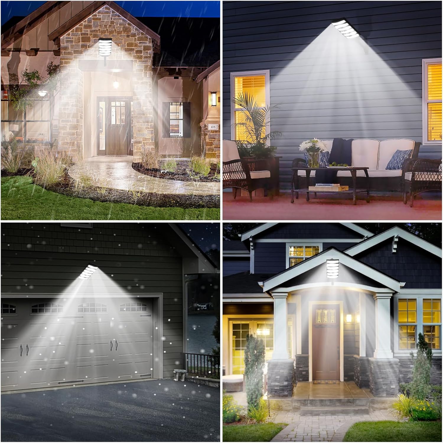 4-Pack Solar Street Lights, 25000lm Outdoor Flood Light, 2 Motion Sensor Modes, Dusk to Dawn, IP66 Waterproof Solar Powered Parking Lot Light with Remote Control, 6500k Dimmable Security Lamp
