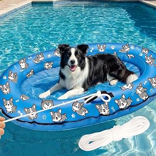 Inflatable Dogs Pool Float Rope