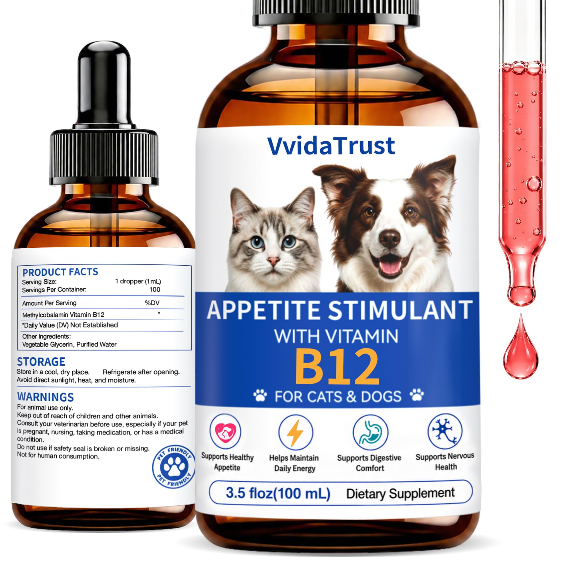 Dog & Cat Appetite Stimulant, Vitamin B12 (Methylcobalamin) Supplement