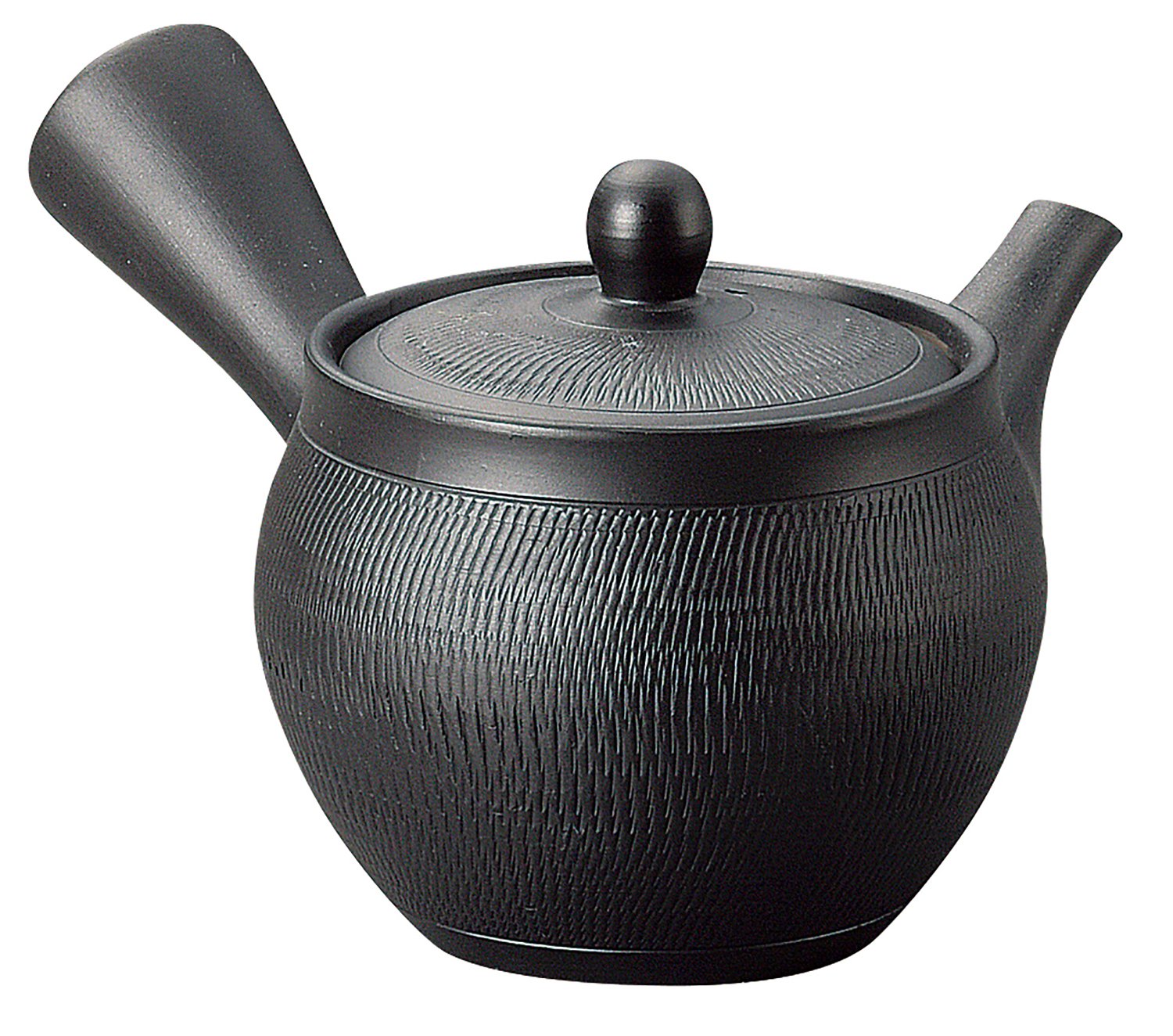 Yamaki ikaiTokoname Ware F337 Akiko Ceramic Teapot, Black Mud, Bili
