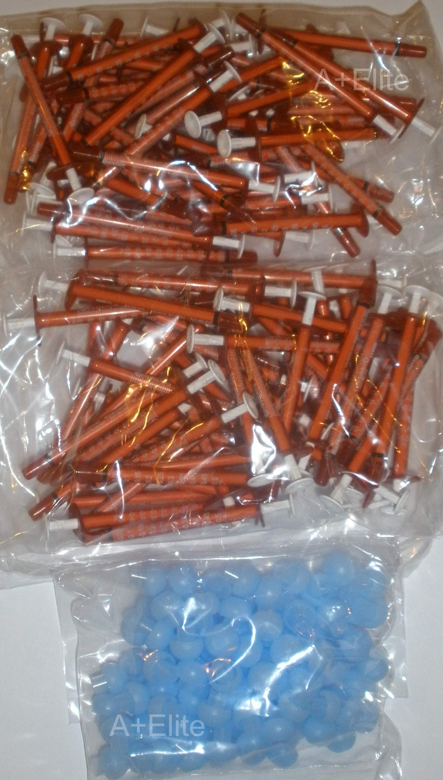 BaxaExactaMed Oral Liquid Medication Syringe 0.5cc/0.5mL 100/PK Amber Medicine Dose Dispenser With Cap Exacta-Med BAXTER Comar Latex Free