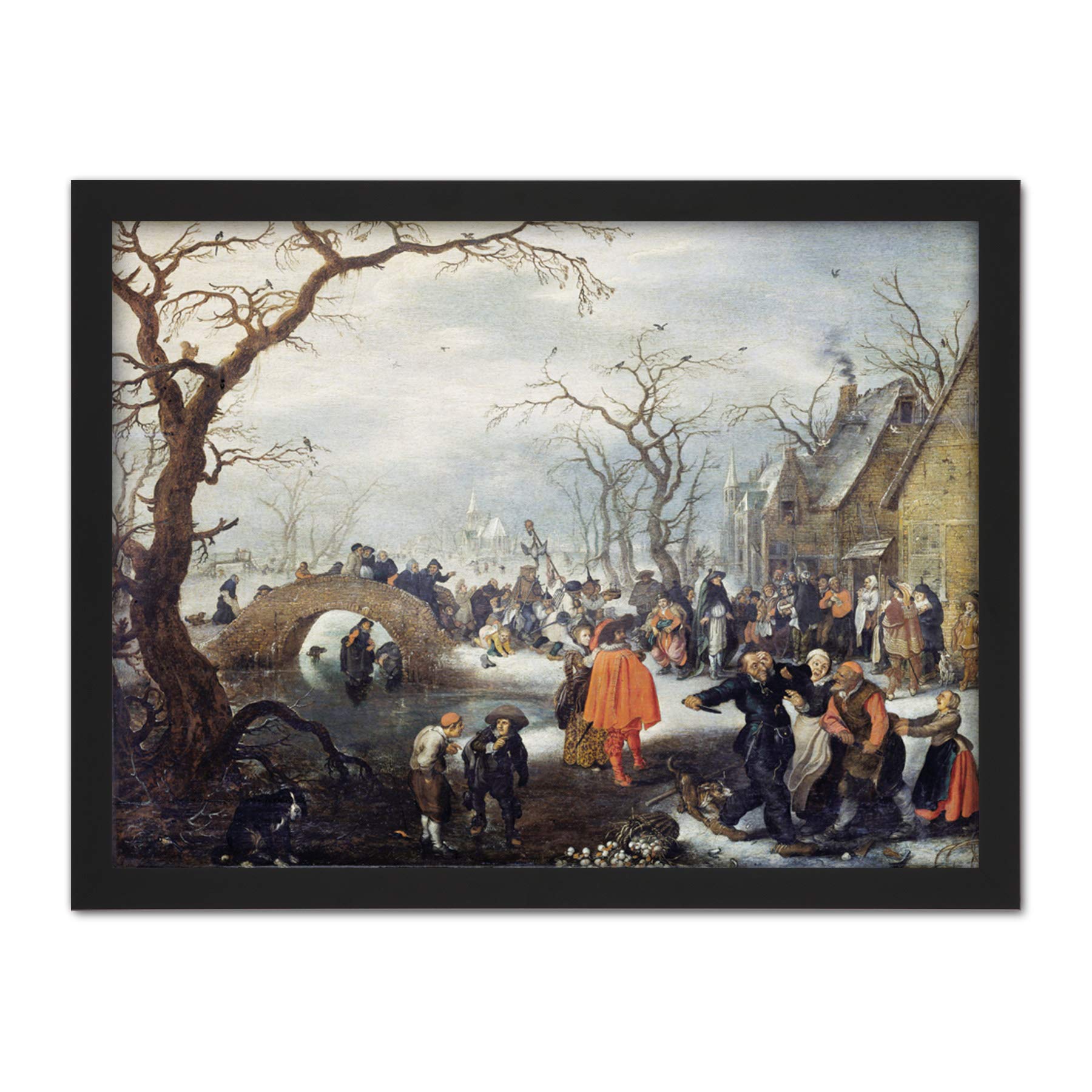 Artery8 Van De Venne Shrove Tuesday In Country Painting Artwork Framed Wall Art Print 18X24 Inch