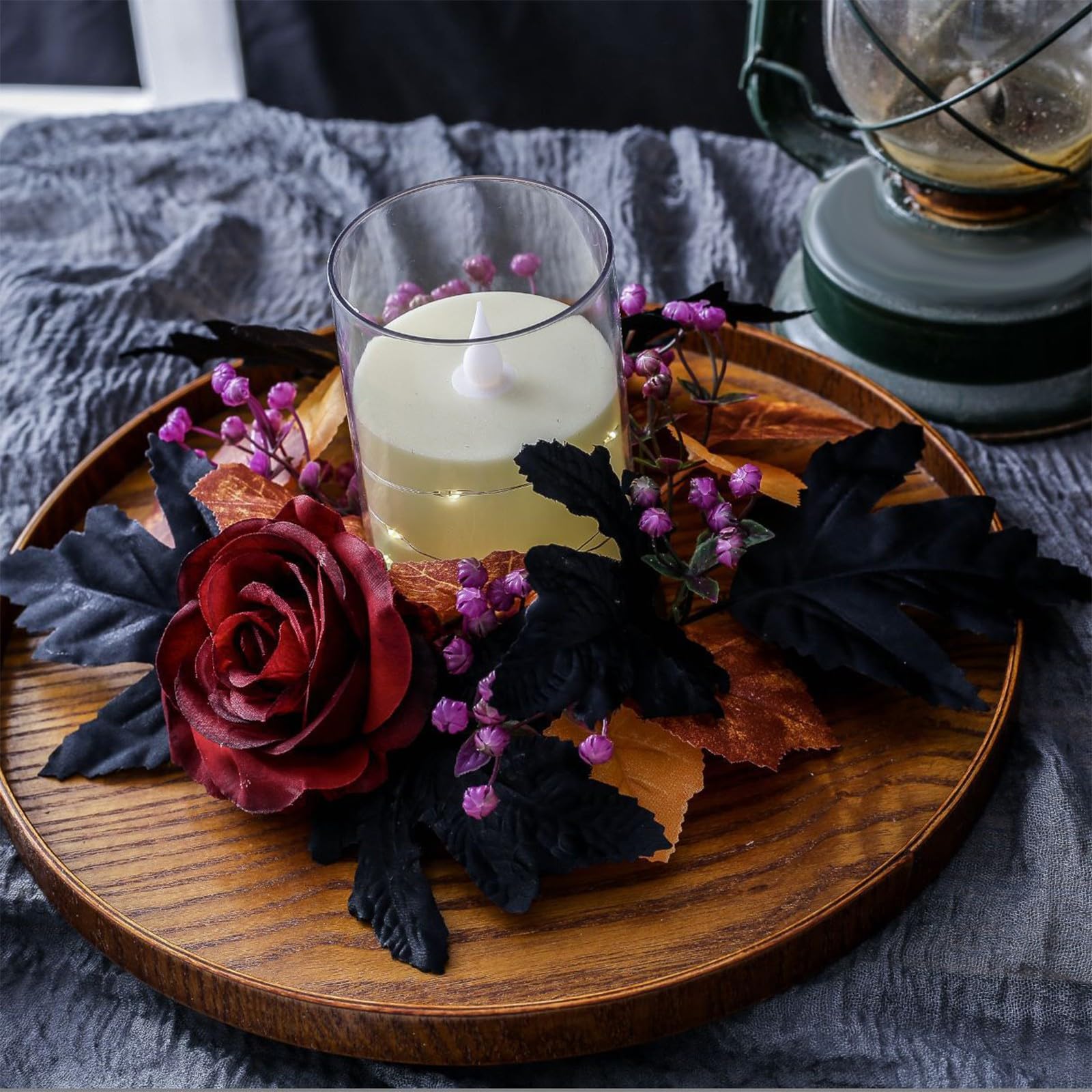 Anillos De Corona De Velas De Otoño, Anillos Decorativos De Arce, Anillo De  Vela Artificial De, image size:1600x1600