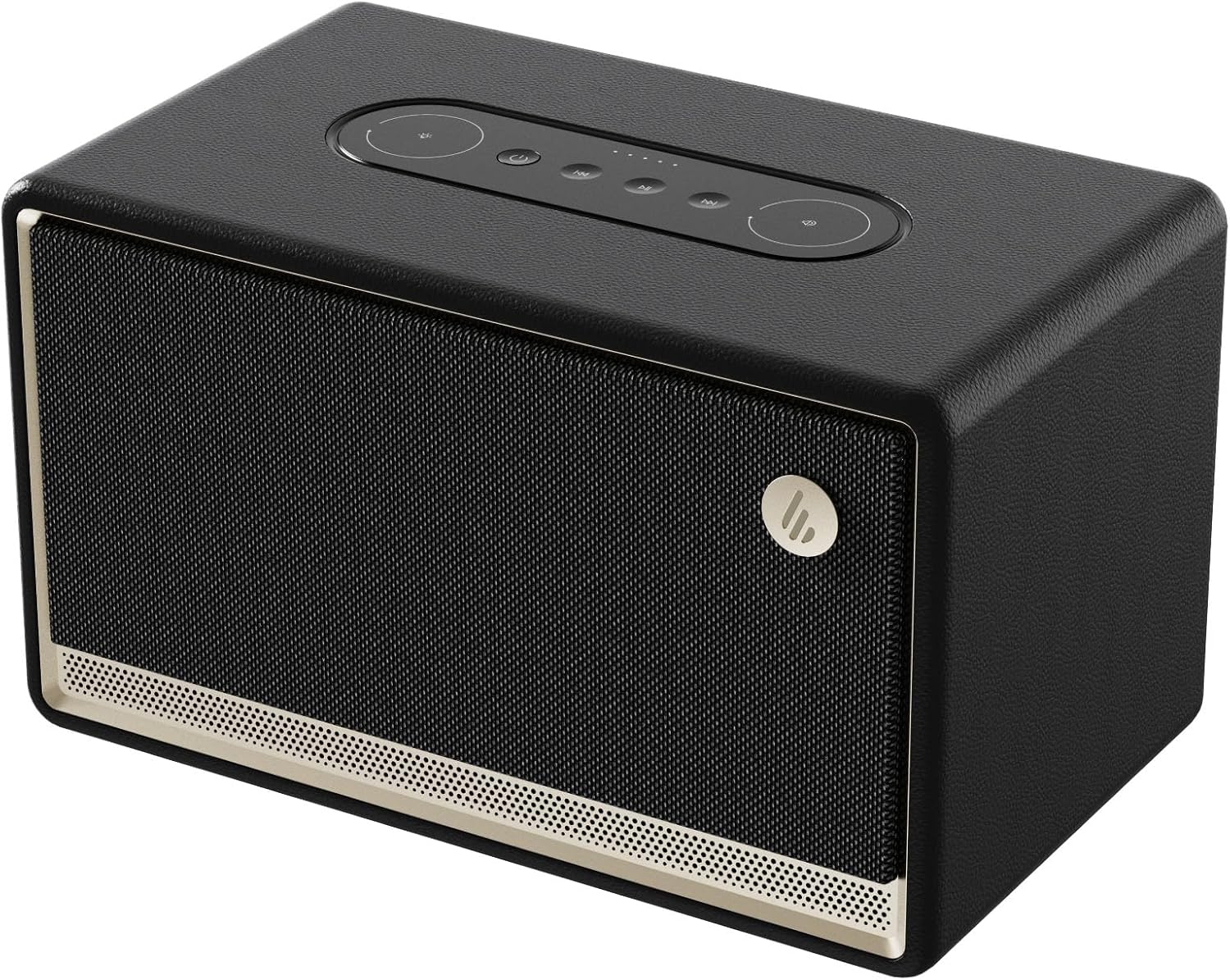 Edifier ES300 Tabletop Wireless Speaker, Hi-Res Audio Bluetooth 5.3 & 12H Long Playtime, Crystal Clear Sound Multiple Connectivity for Home Office Outdoor Desktop - Black